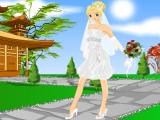 Jeux de mariée en robe courte