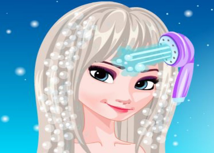 Elsa se fait coiffer