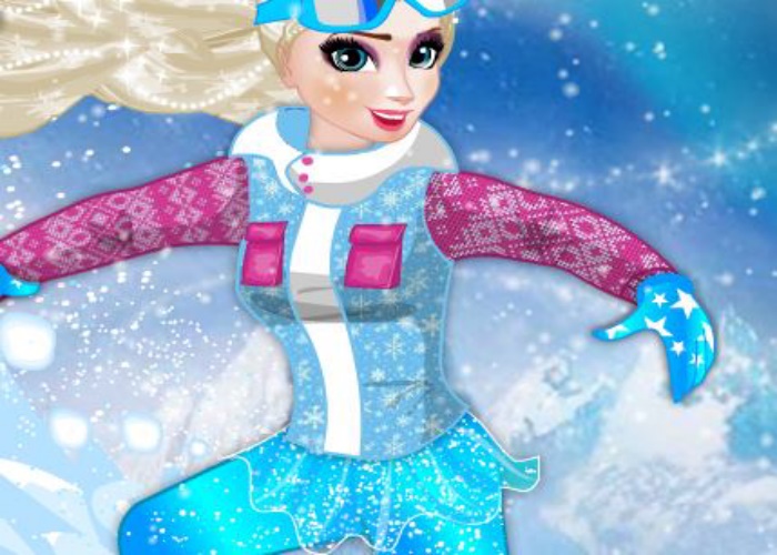 Elsa au ski