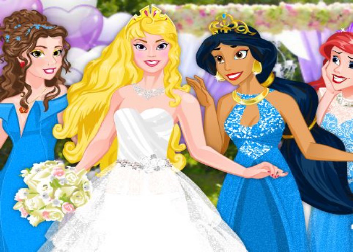 Une princesse Disney et ses demoiselles