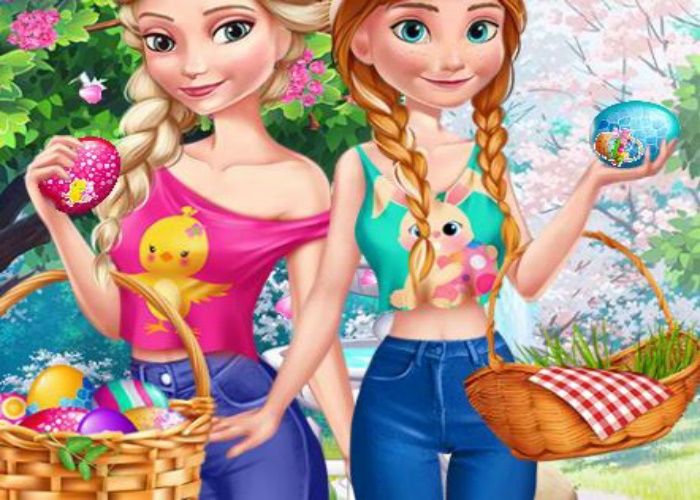 Pâques avec Elsa et Anna