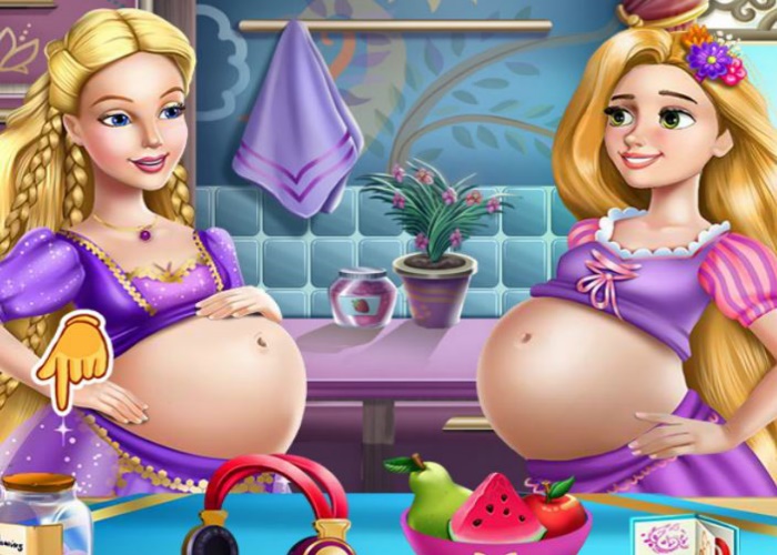 Barbie et Raiponce enceintes
