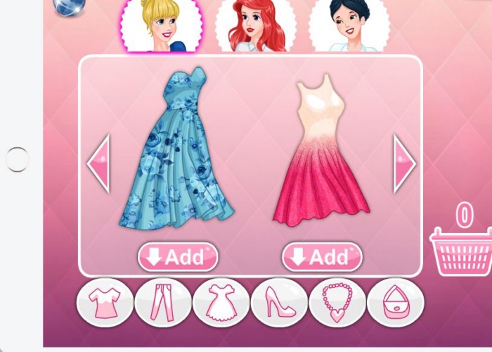 Shopping en ligne de princesses
