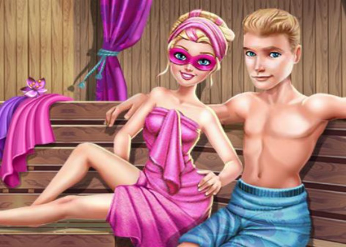 Barbie et Ken au sauna
