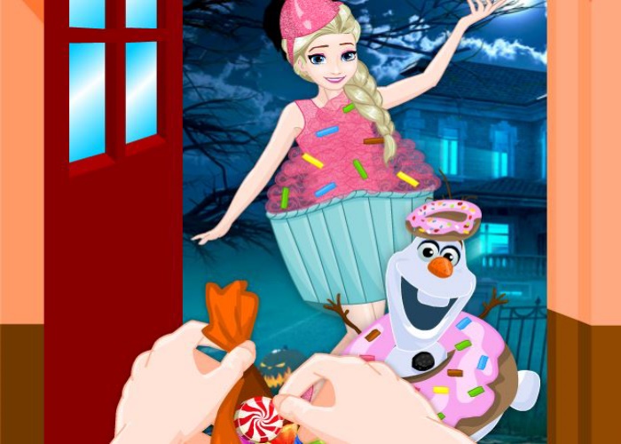 Chasse aux bonbons Elsa et Anna