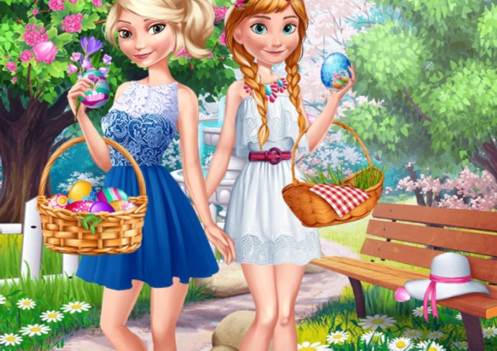 Pâques avec Elsa et Anna