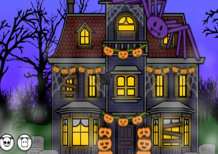 Maison décorée pour Halloween