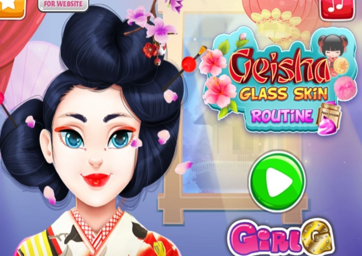 Routine beauté d'une geisha